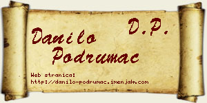 Danilo Podrumac vizit kartica